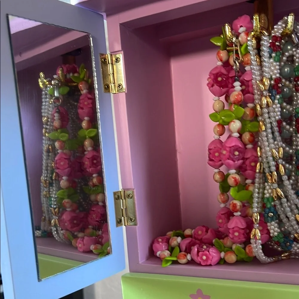Jewelry Box Filled with Playing Dress-up Jewelry Accessories